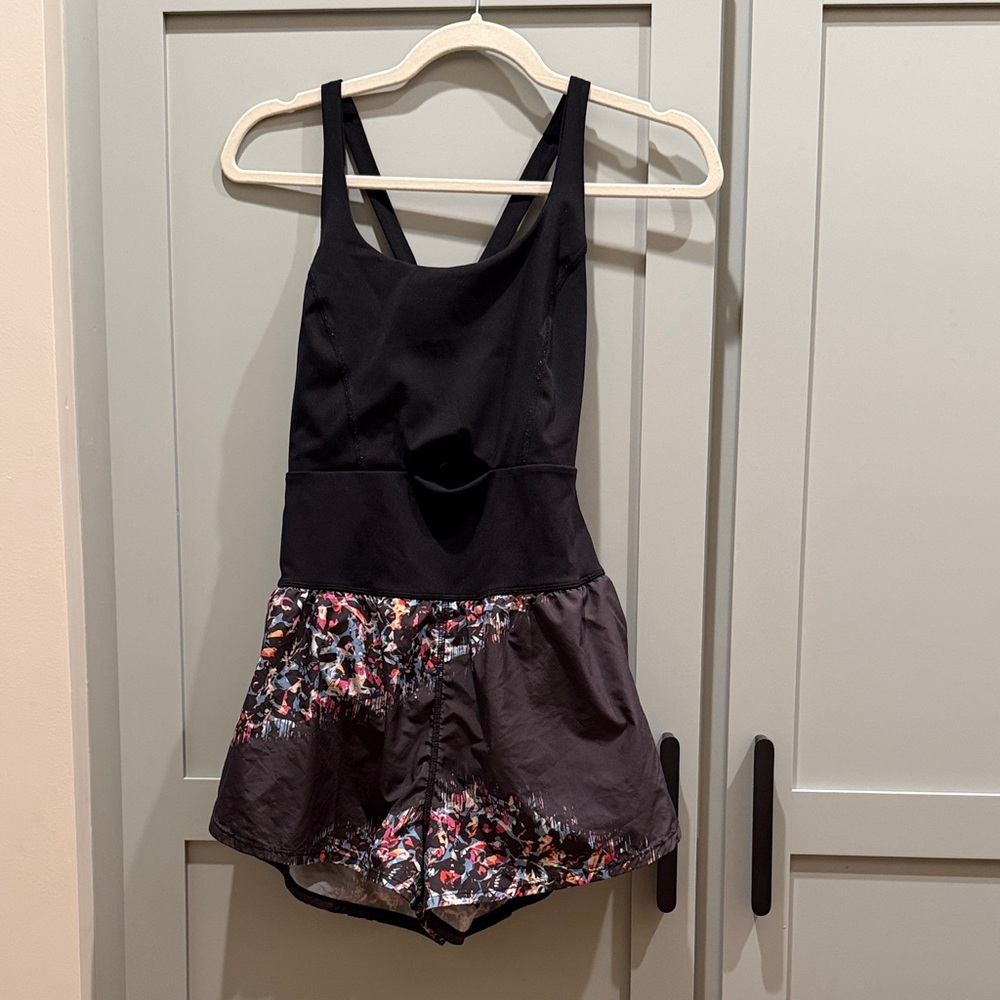 FP Movement by Free People Black and Multicolor Romper